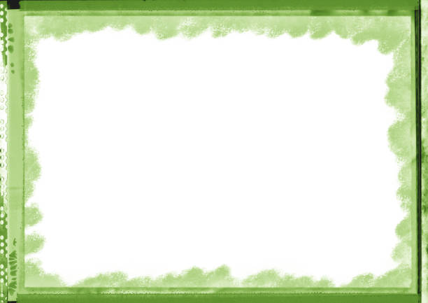 Abstract Sketched Border Illustration in green
