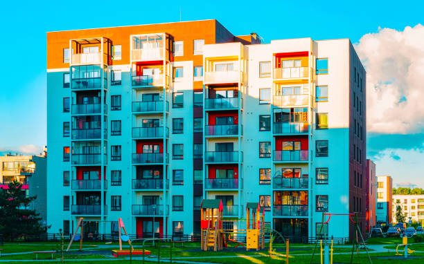 istock New house and home buildings complex concept playground reflex 1201444244