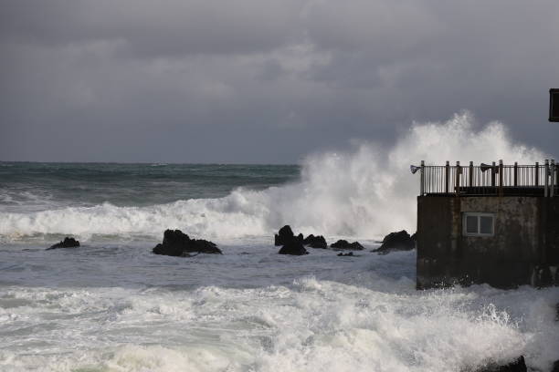 istock The big wave, Mugho port. Kangwondo 1201444753