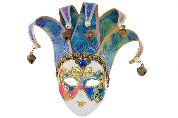 istock Venetian theatrical mask on a white background 1201446609