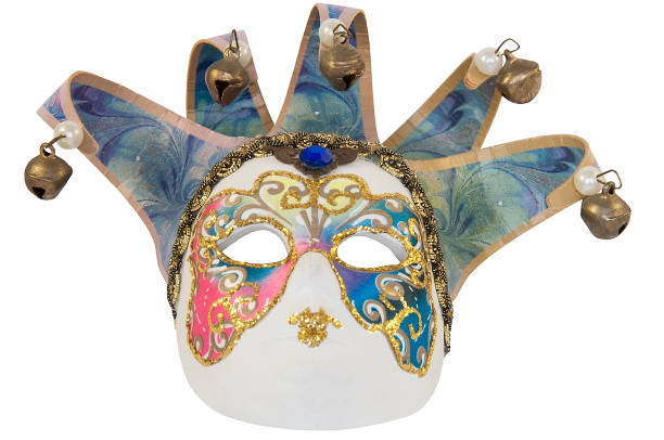 istock Venetian theatrical mask on a white background 1201446613