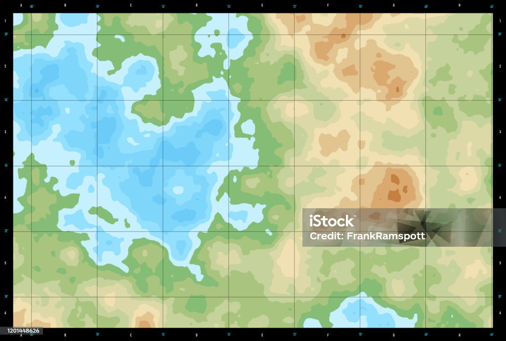 Natural Color Maps Natural Color Generic Topographic Map 552 Stock Illustration - Download ...