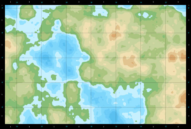 natürliche farbe generische topographische karte 650 - map germany topographic map vector stock-grafiken, -clipart, -cartoons und -symbole