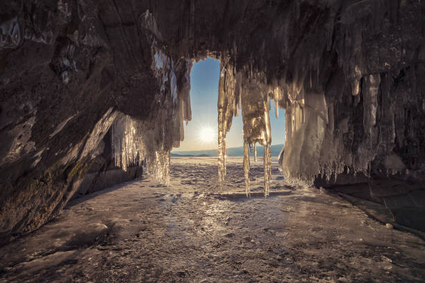 istock Frozen Lake of Baikal in Winter 1201448885