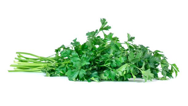 istock Fresh parsley isolated on a white background, vegetable. 1201455422
