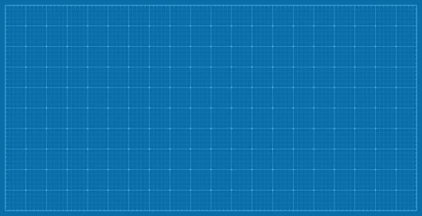 Wide blueprint background texture with grid. Vector Wide blueprint background texture with grid. Vector illustration blueprint stock illustrations