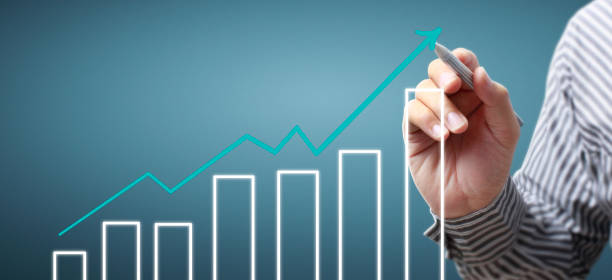istock Hand drawing  chart, graph stock of growth 1201461232