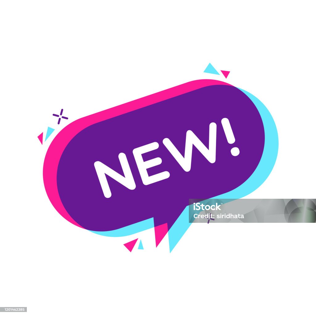 Abstract Modern Speech Bubble New Label New stock vector