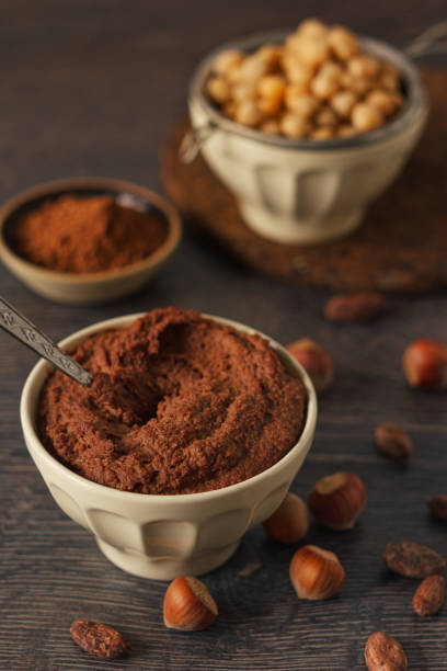 istock Vegan chocolate mousse made with chickpeas 1201465970