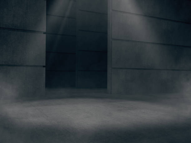 istock Concrete room for display,Platform for design,Blank product stand. 1201479122