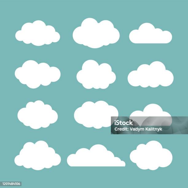 Vector Label Awan Ikon Awan Ilustrasi Vektor Simbol Atau Logo Awan Berbeda Ilustrasi Stok ...