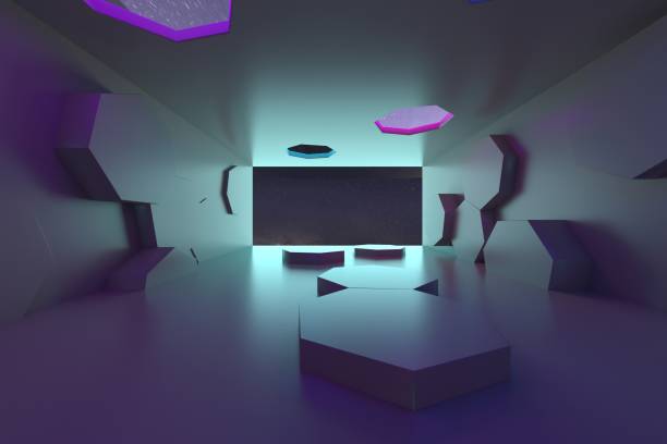 istock 3d rendering of backgrounds abstract. 3d illustration of simple Geometric 1201485971