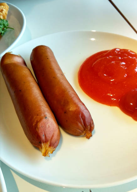 istock Bratwursts and sauces 1201491560