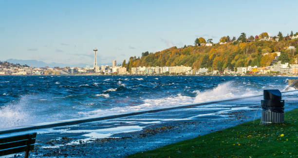 zatoka windy elliott - alki beach zdjęcia i obrazy z banku zdjęć