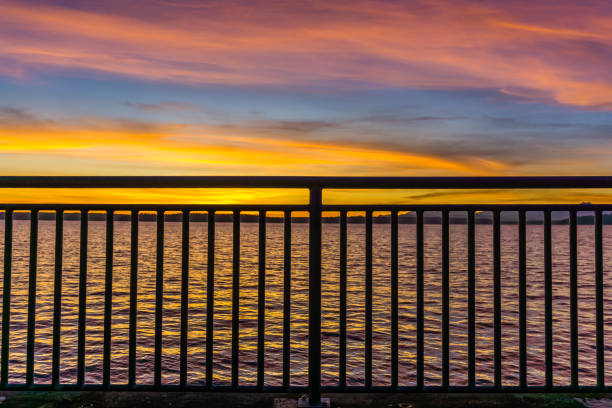 Many colors fill the sky as the sun set over the Puget Sound.