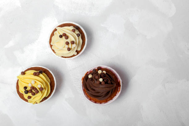 istock Birthday Homemade Cupcake with candle 1201500844