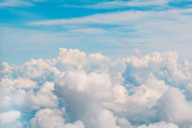 istock Beautiful natural cloudscape and sky. Aerial view from airplane window 1201501050