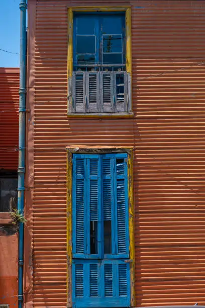 Photo of Colorful Caminto street scenes in La Boca, the oldest working-class neighborhood of Buenos Aires, Argentina.