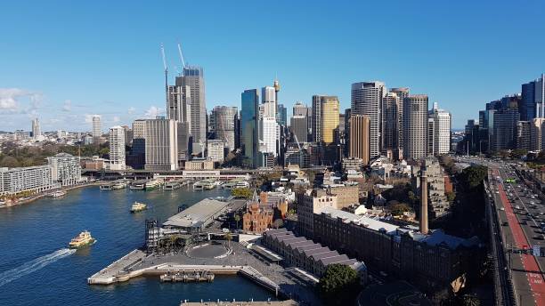 istock Sydney - The harbour from Habour Bridge 1201502494