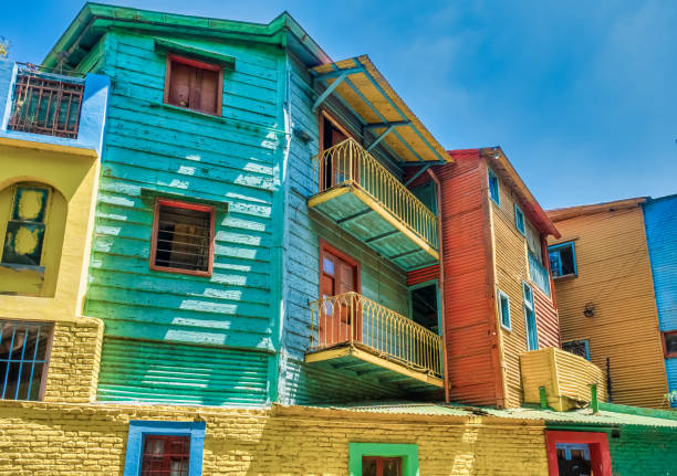 Colorful Caminto street scenes in La Boca, the oldest working-class neighborhood of Buenos Aires, Argentina. Colorful Caminto street scenes in La Boca, the oldest working-class neighborhood of Buenos Aires, Argentina. la boca stock pictures, royalty-free photos & images