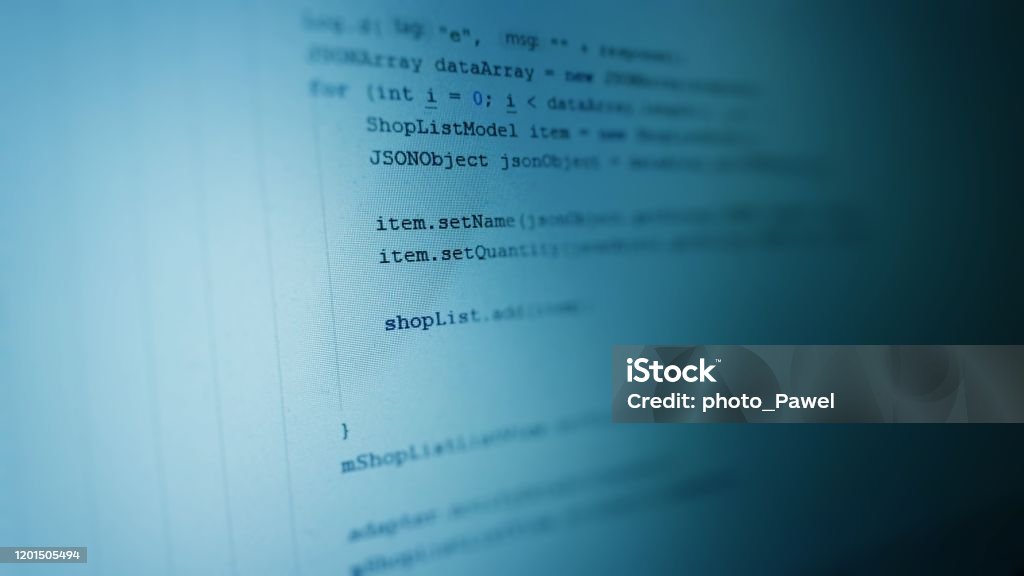 Abstract Computer Script Code Programming Code Screen Of Software ...