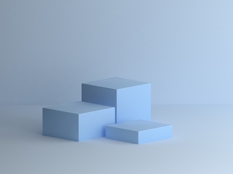 Blue box podium