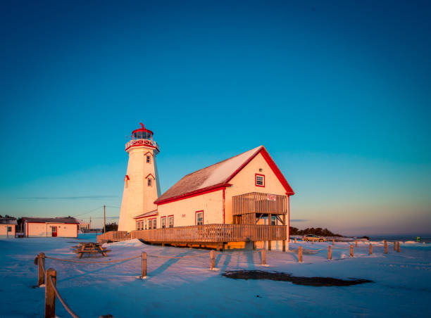 istock Lighthouse at sunrise in Prince Edward Island 1201509432