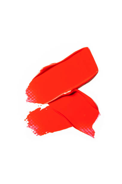 istock A trace of red lipstick on a white background. 1201511921