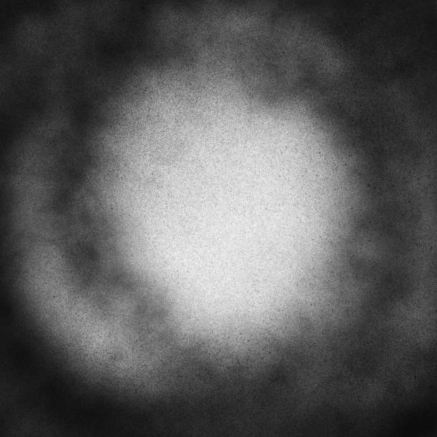 istock Vintage black and white speckle noise texture. Dark splattered background for vignette. Square frame template 1201512863