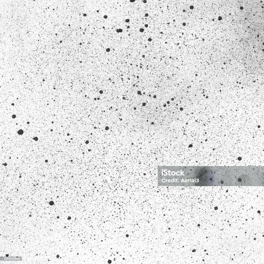 White Background Splattered By Black Paint Square Texture With Spray Speckle  And Splatter Stock Photo - Download Image Now - iStock