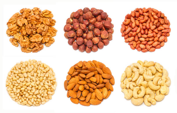 istock Set of different types of nuts 1201514194