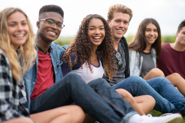 istock Post Secondary Students Outside on Break stock photo 1201521335