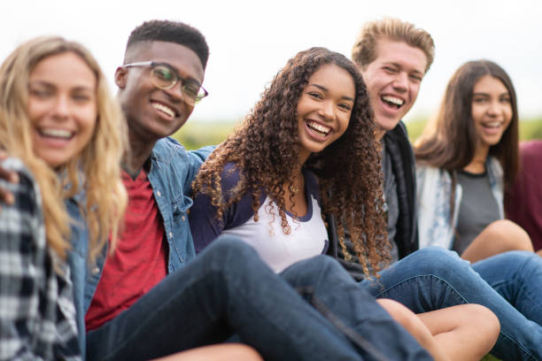 istock Post Secondary Students Outside on Break stock photo 1201521353