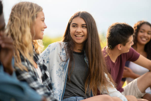 istock Casual Post Secondary Students Outside stock photo 1201521371