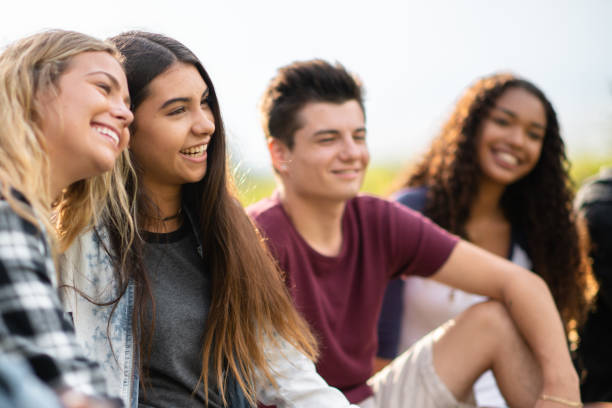 istock Casual Post Secondary Students Outside stock photo 1201521372