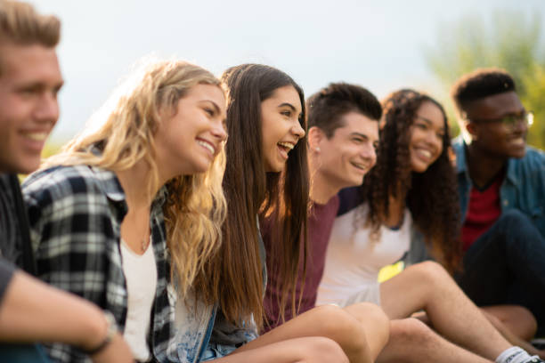 istock Casual Post Secondary Students Outside stock photo 1201521374