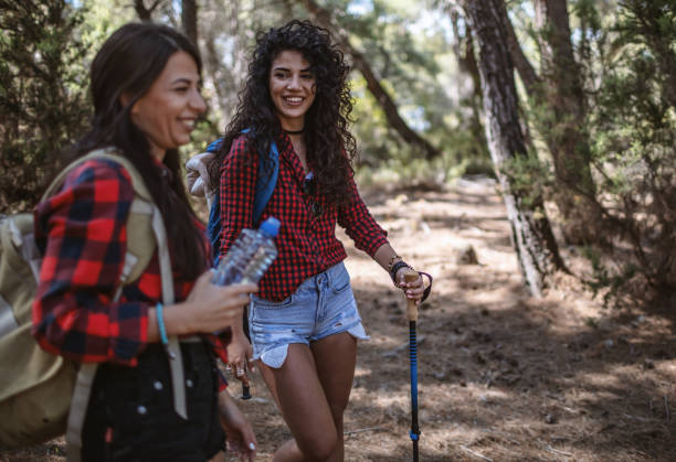 istock Backpackers hiking through the hills on a summer day 1201527924