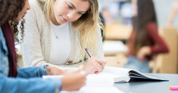 istock Post Secondary Students Studying stock photo 1201530734