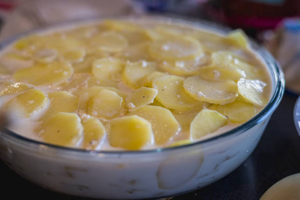 istock gratin dauphinois with its potatoes, its cream and its condiments 1201533713