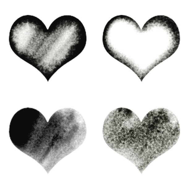 istock Hand drawn collection of texture hearts. Vector pen drawn collection on background. Design elements for Valentine's day 1201538520