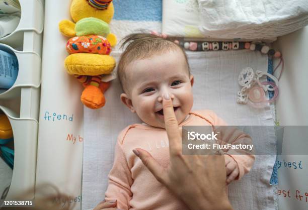 Mothers Touch Stock Photo - Download Image Now - Nose, Baby - Human Age, Babies Only