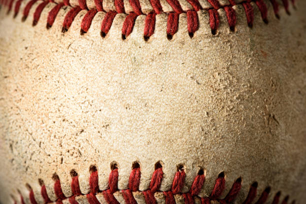 istock Closeup of a dirty baseball 1201540601