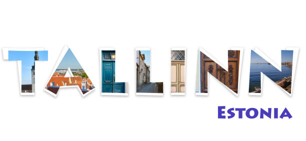istock Word Tallinn on a white background 1201545288