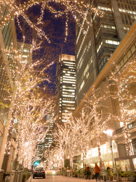 istock Illuminations at Marunouchi Nakadori in Tokyo 1201555076