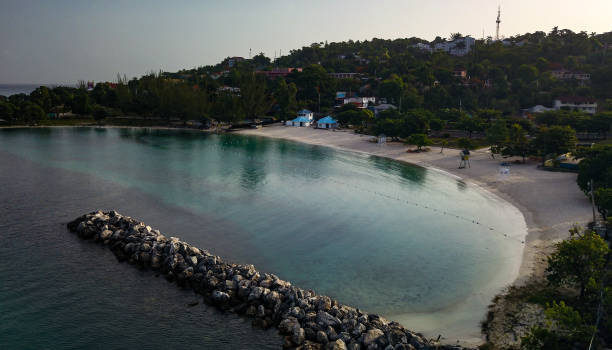 istock Montego Bay Jamaica Beach aerial footage 1201559742
