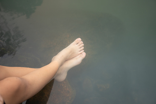 Feet in the Hot springs from Thailand.