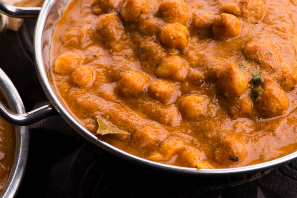 istock Chana Masala: Traditional Indian dish with chickpeas and curry 1201576996