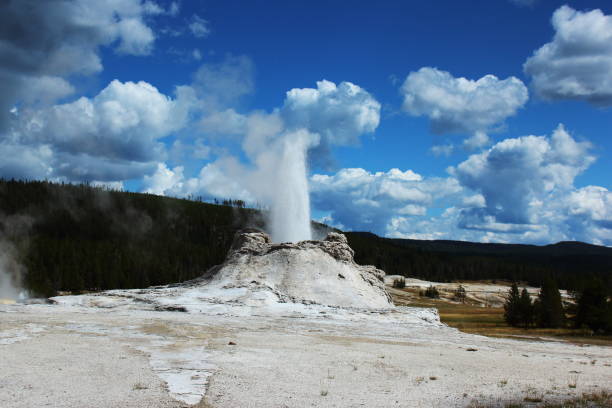 istock Castle geyser eruption at Yellowstone national park 1201588683