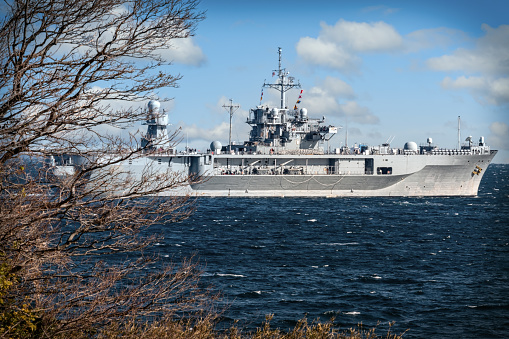 The USS Blue Ridge (LCC-19) departs Yokosuka, Japan for Tokyo Bay and the Pacific Ocean.