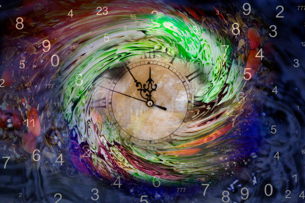 Numbers and clocks in a whirlpool
